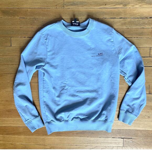 APC Standard Item Light Blue Sweatshirt Size Medium - Picture 2 of 6